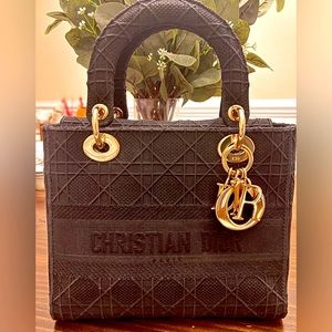 Lady Dior D-lite with Champagne color hardware